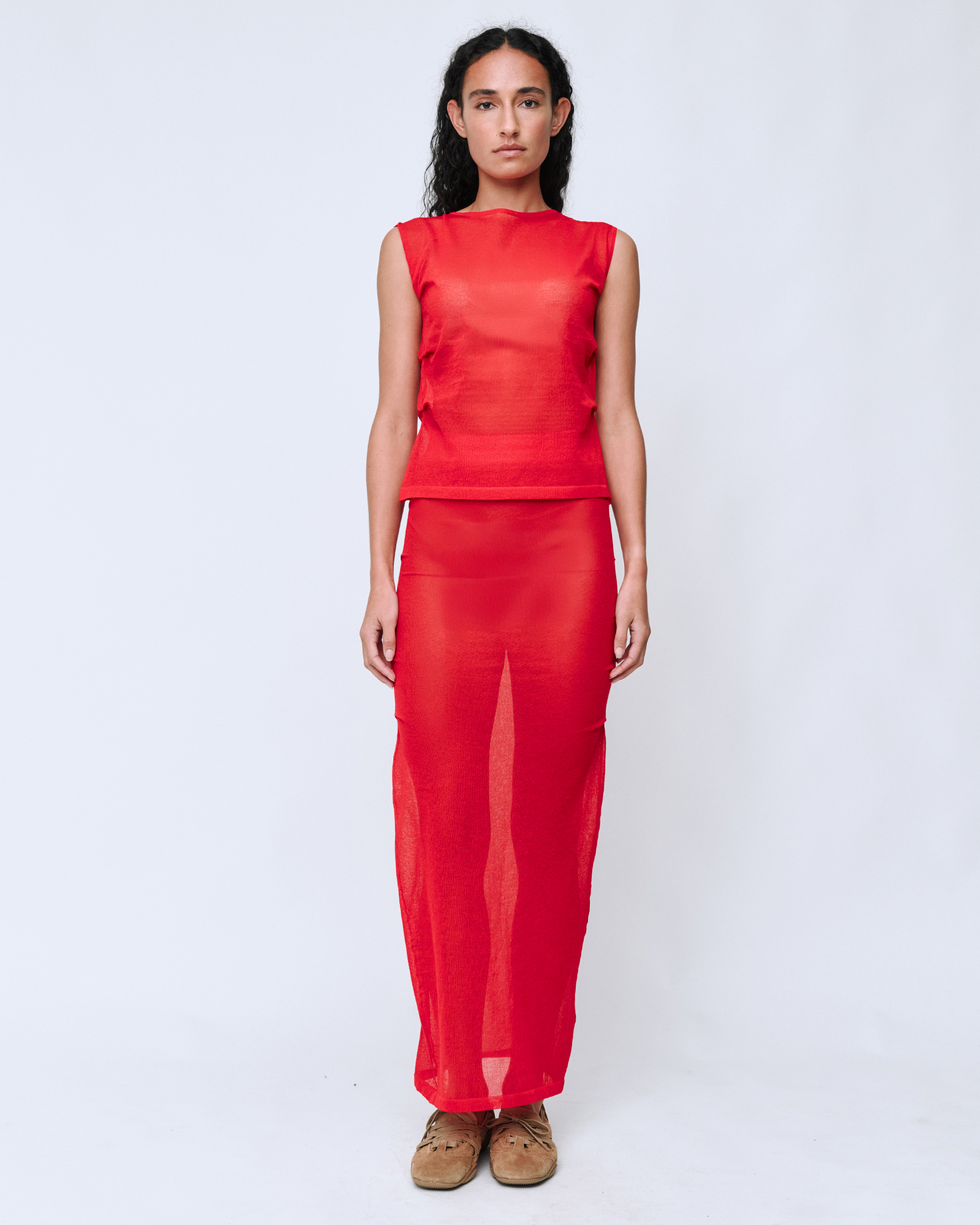 Emma Sheer Knit Maxi Skirt