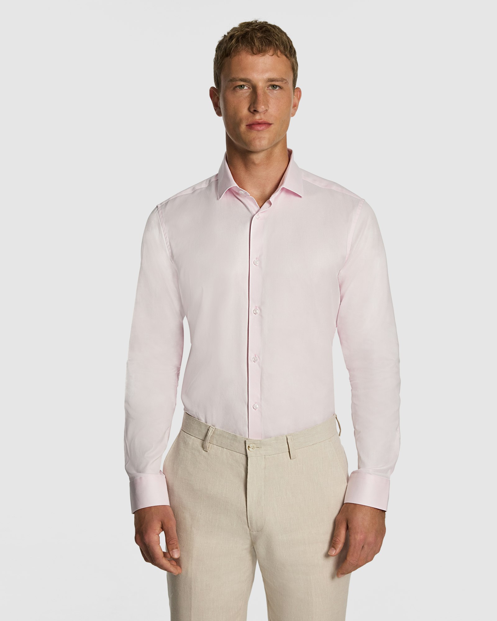 Clubman Pure Cotton Twill Slim Fit Dress Shirt
