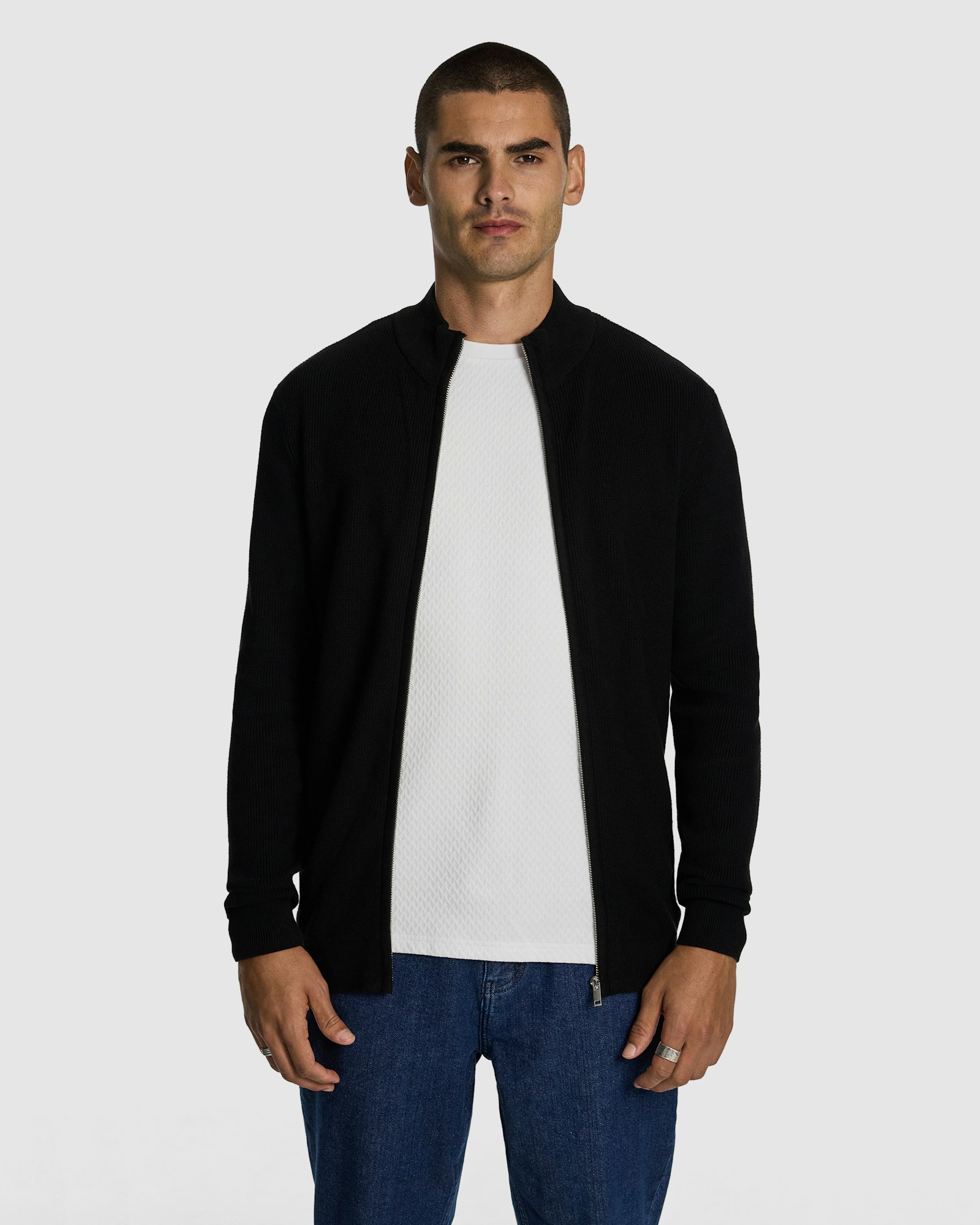 Adam Zip Thru Knit