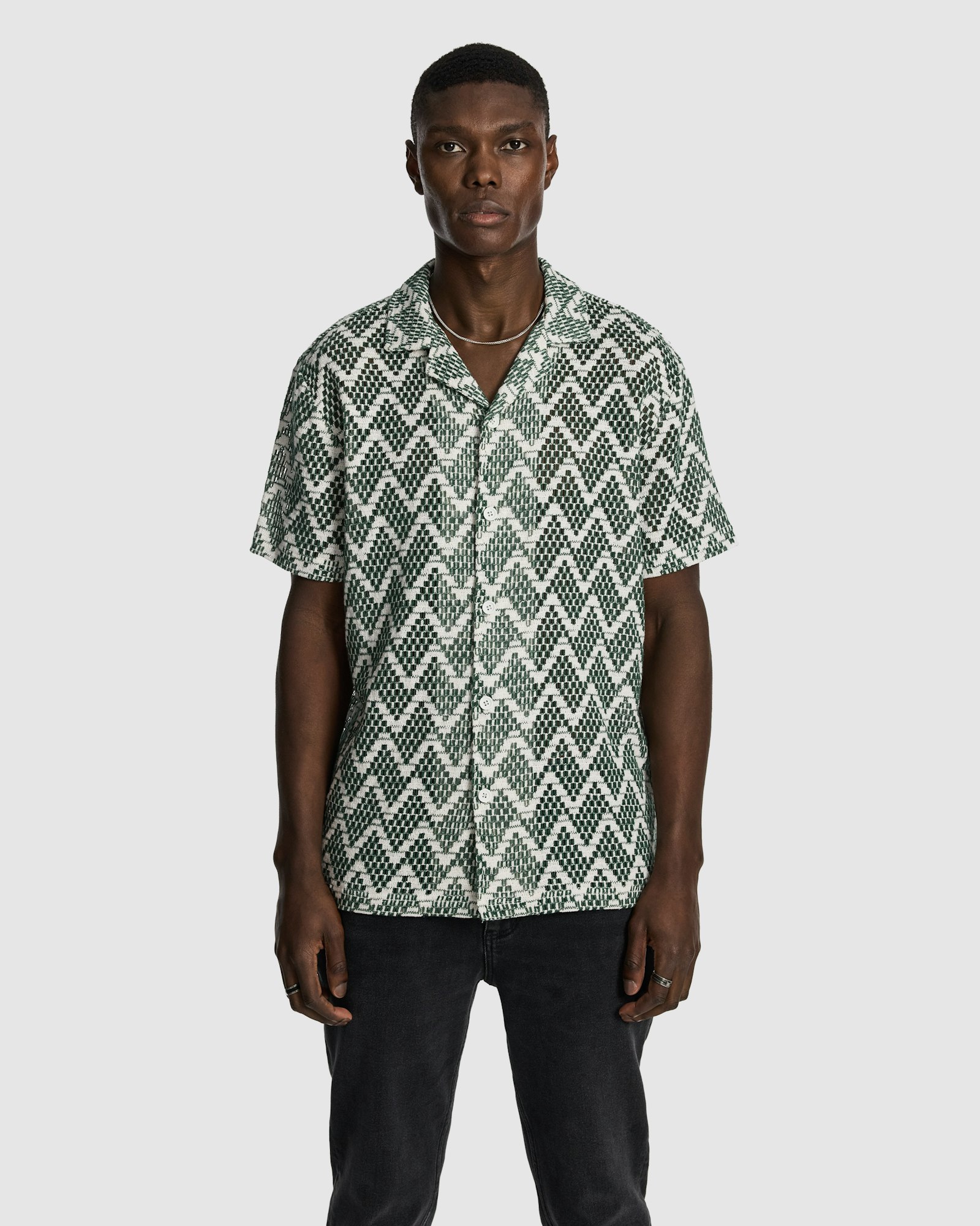 Lucio Crochet Short Sleeve Shirt