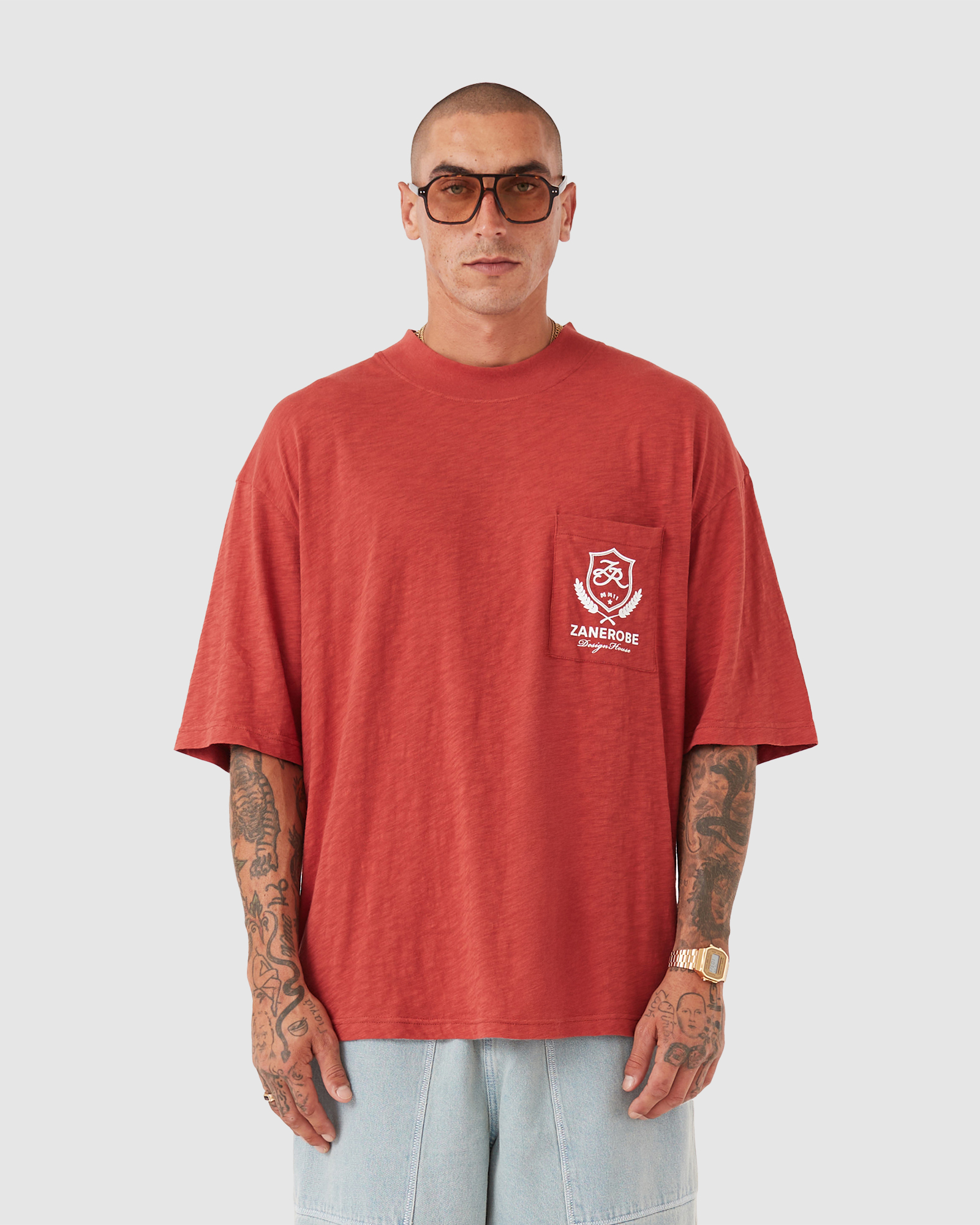 Crest Slub Flow Tee Cherry