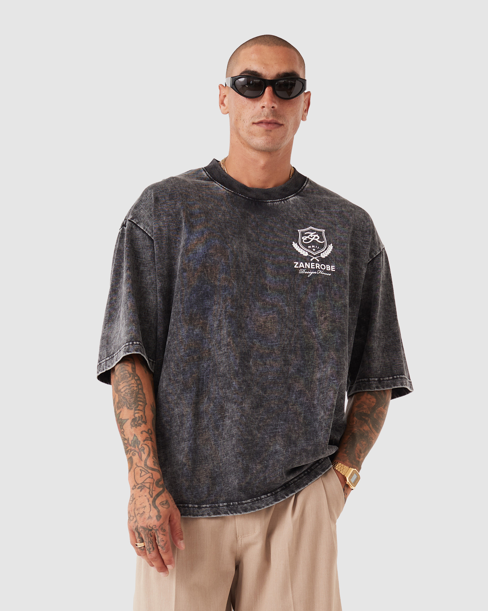 Crest Flow Tee GD Ash Grey