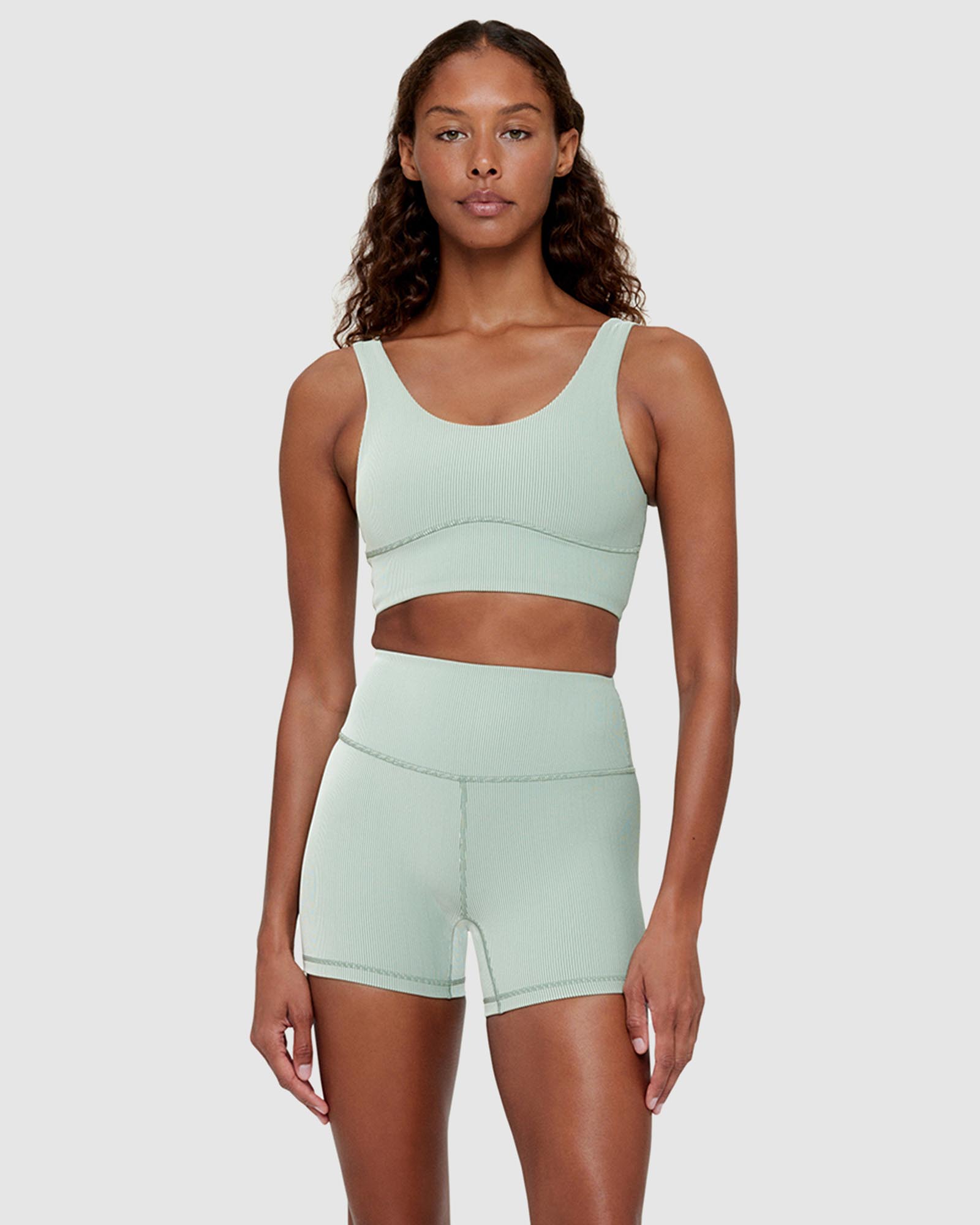 Stripe Rib Crop Top