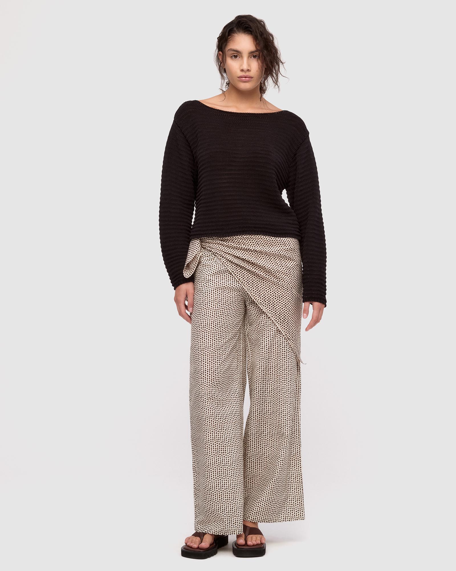 Cotton Lattice Knit Top