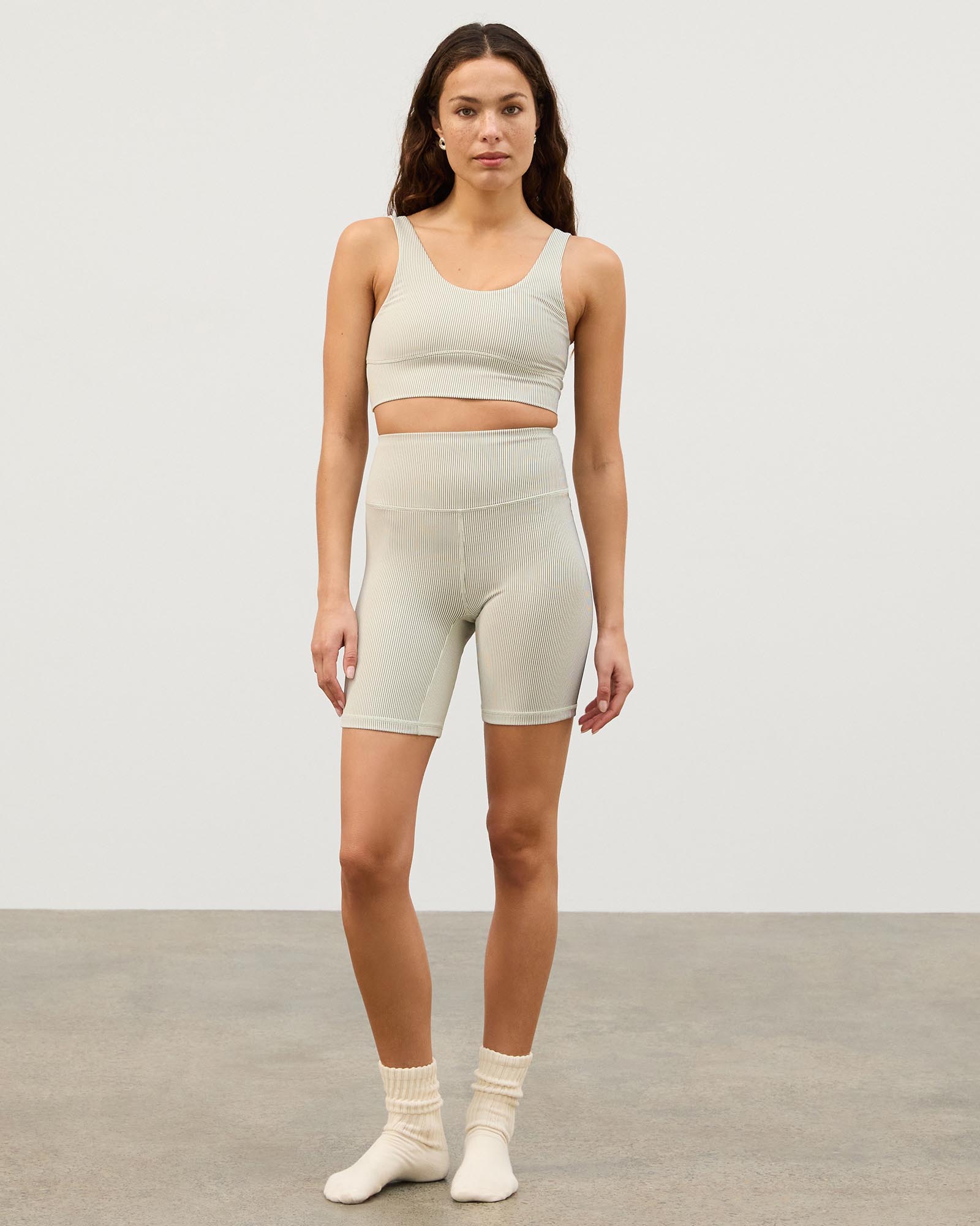 Stripe Rib Crop Top