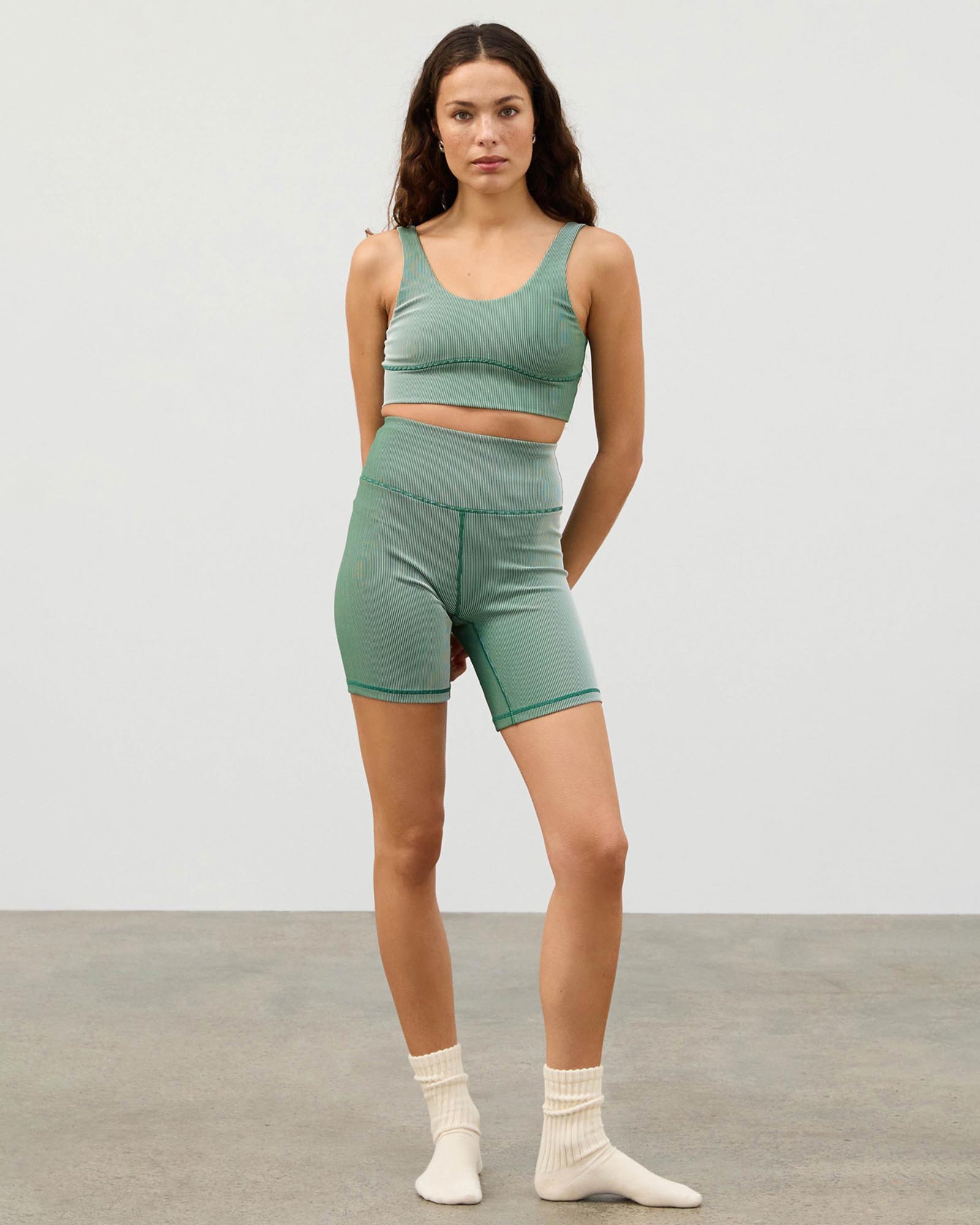 Stripe Rib Crop Top
